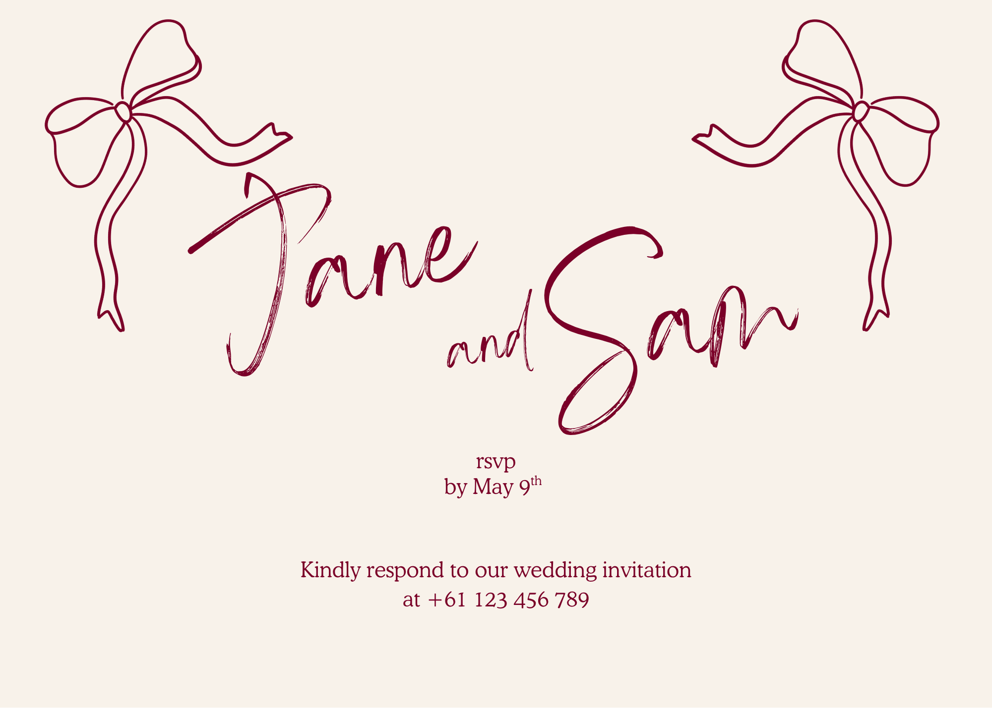 WEDDING INVITATION RED