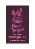 TWO SWEET Digital Birthday Invitation