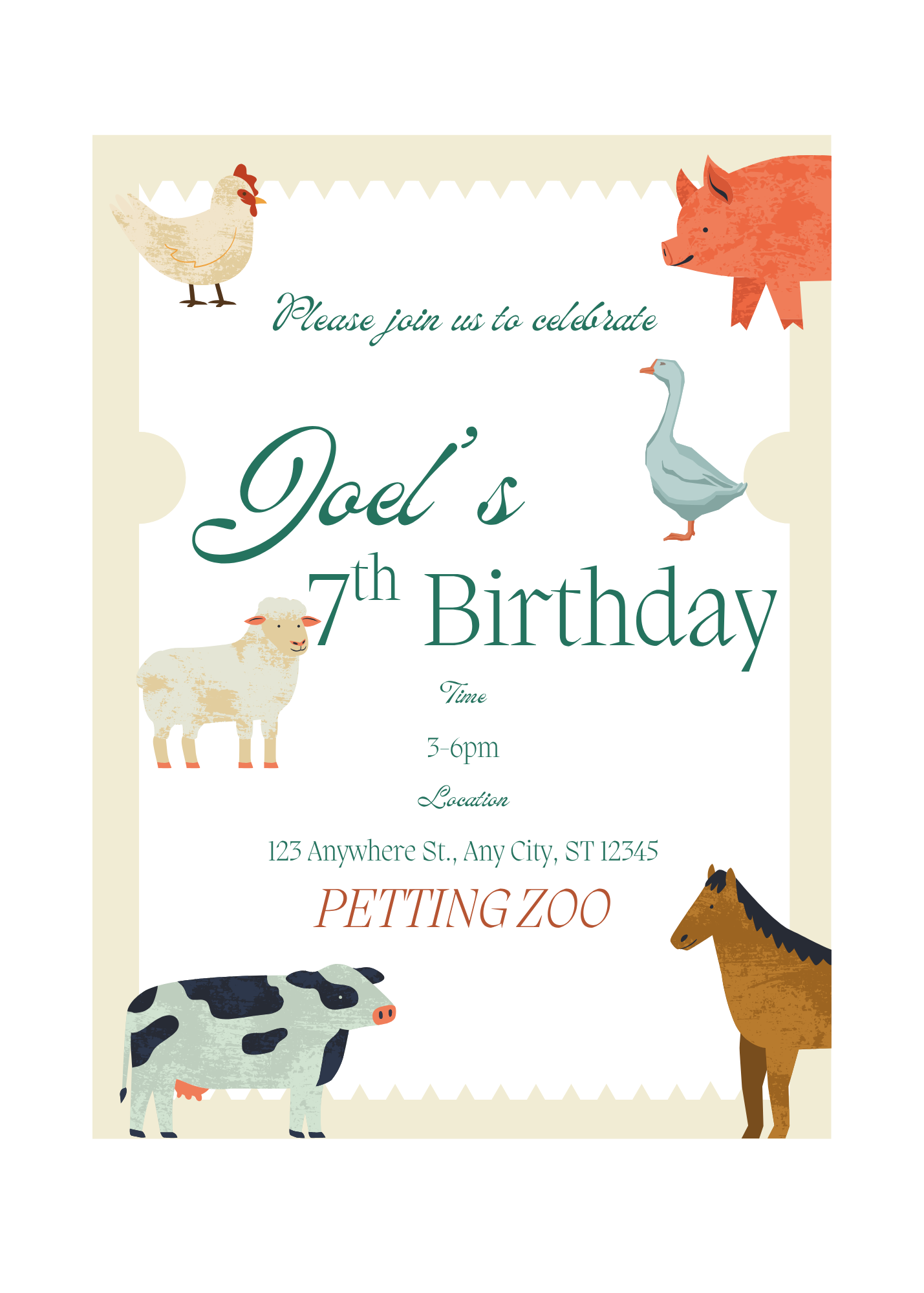 FARM Birthday Invitation